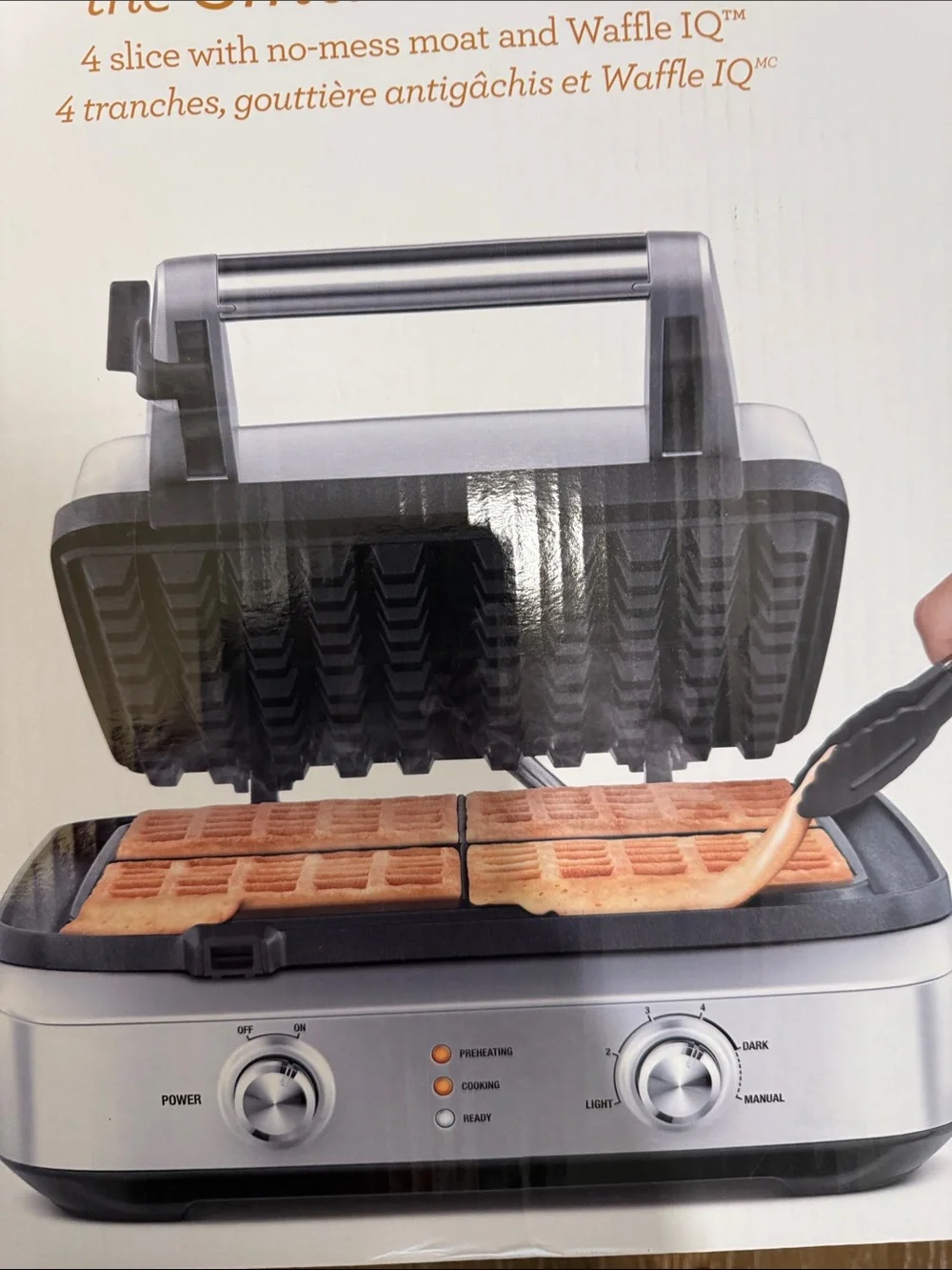 Breville The Smart Waffle 4-Slice Waffle no Mess IQ